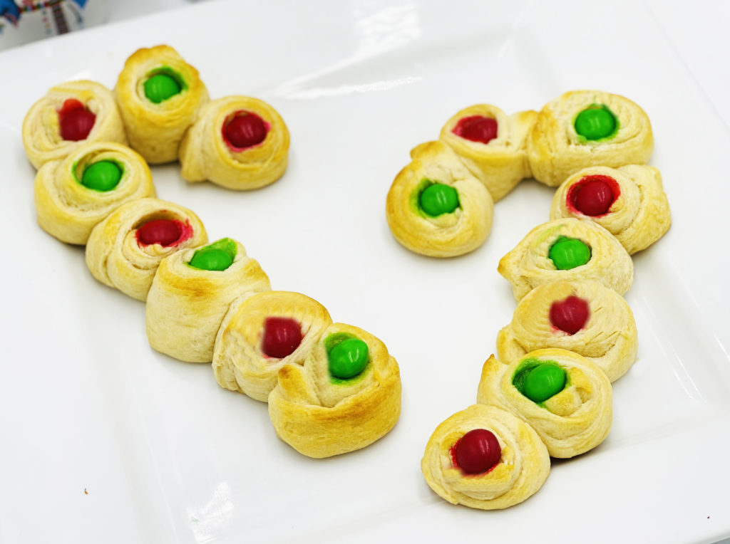 Crescent Roll Candy Canes