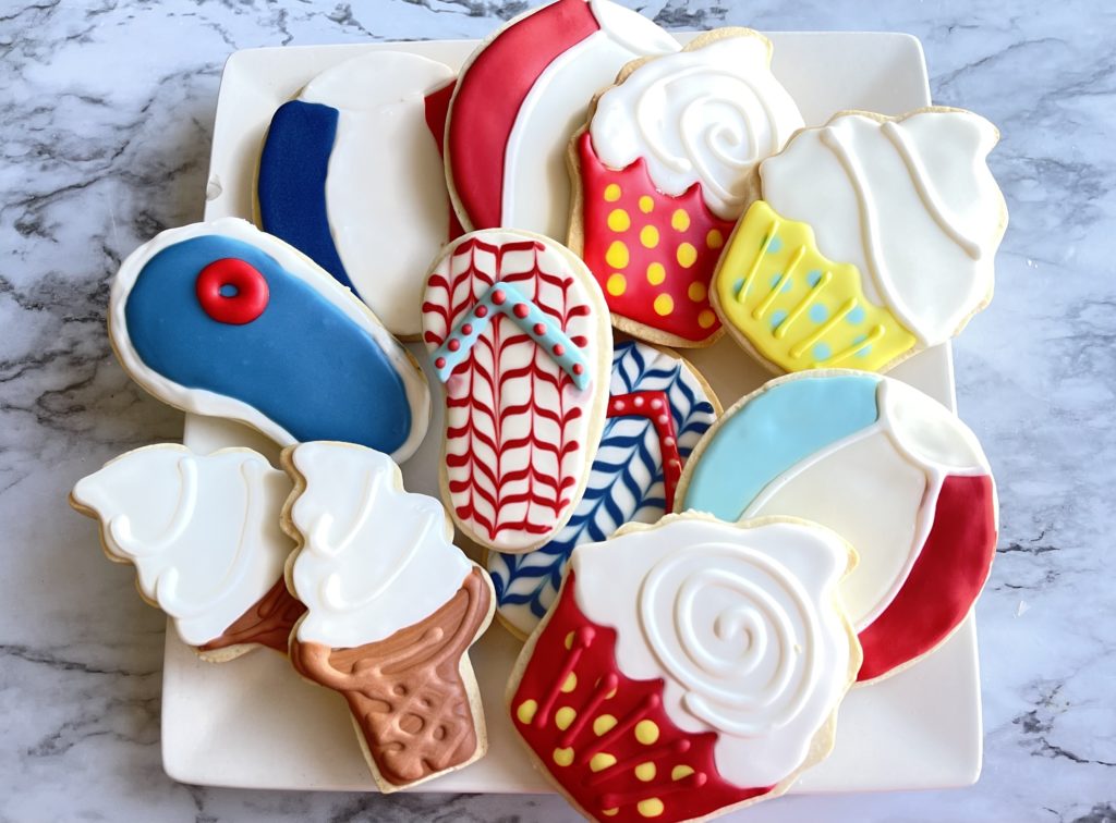 Summer decorated cookies